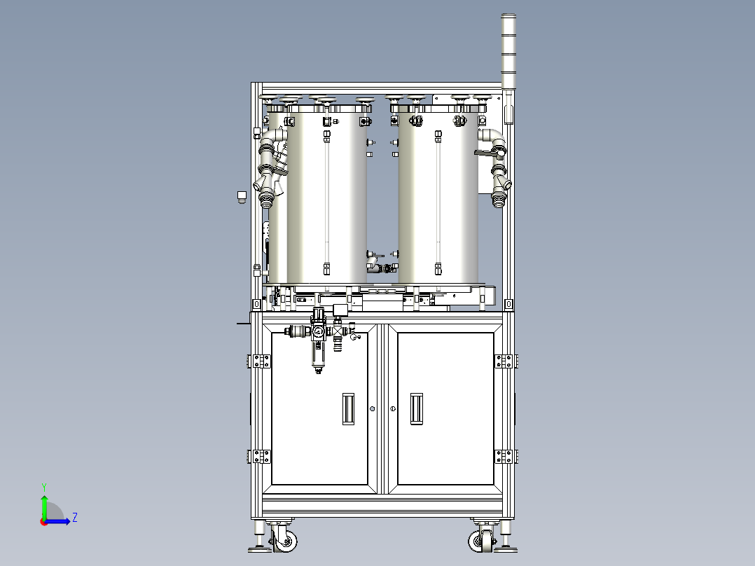 蓄电池封盖自动点胶机左视图