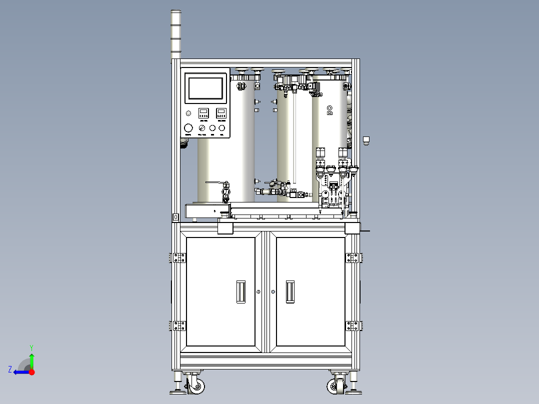蓄电池封盖自动点胶机右视图