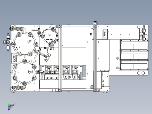 蓄电池封盖自动点胶机俯视缩略图