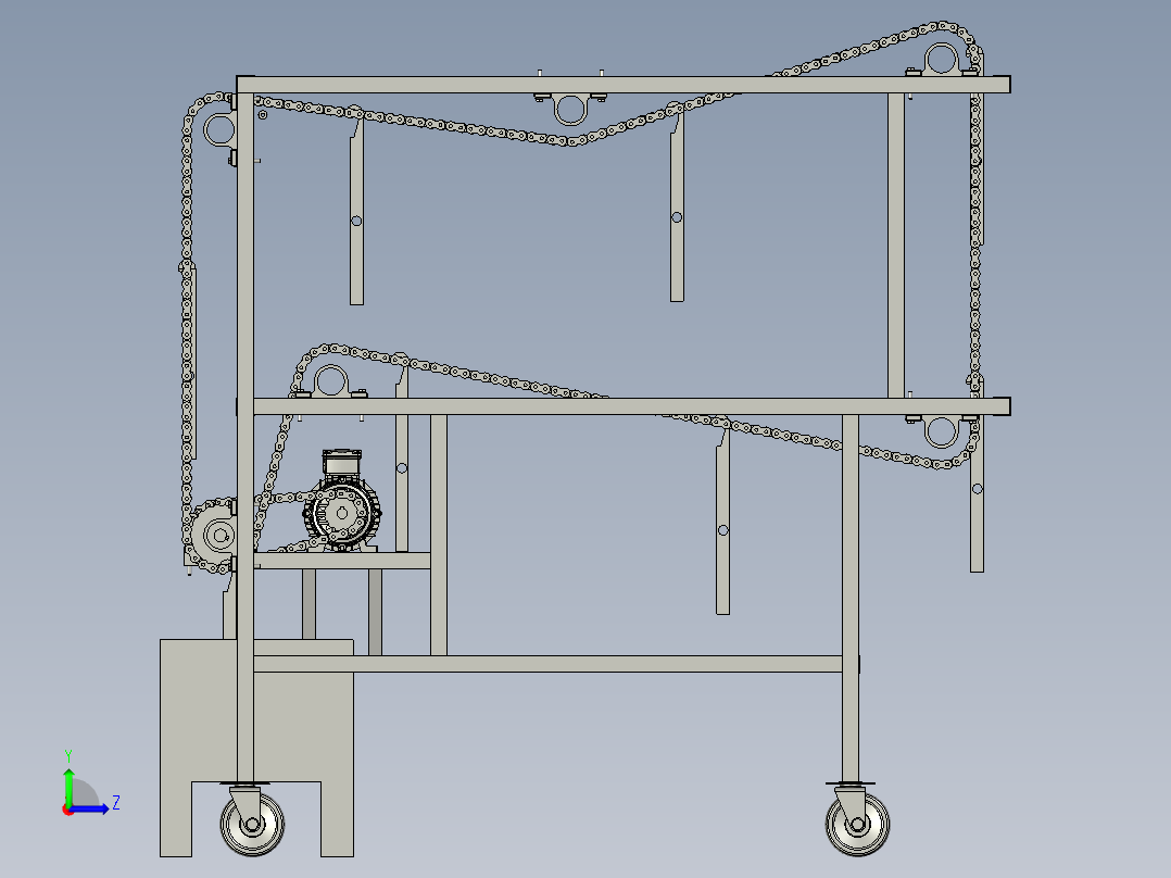 全自动循环蜡烛机左视图