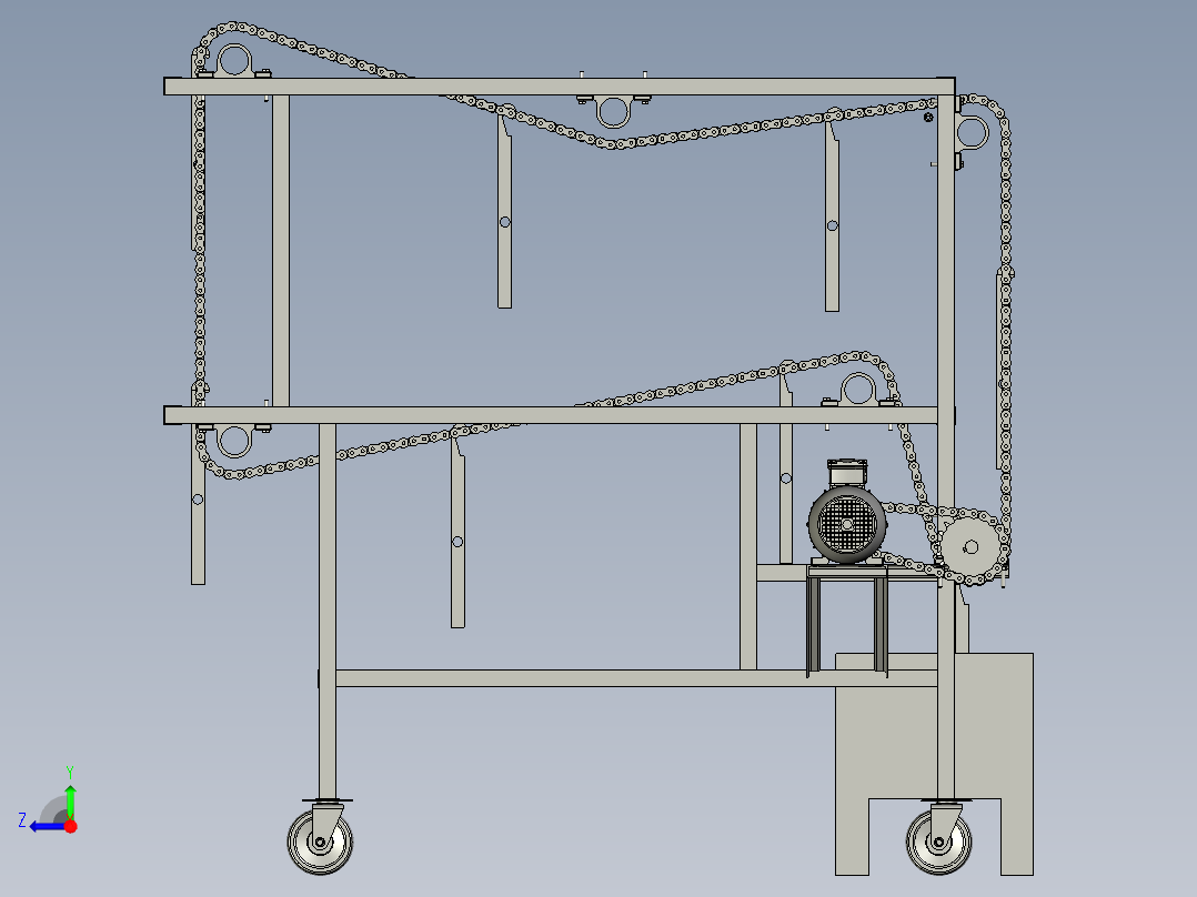 全自动循环蜡烛机右视图