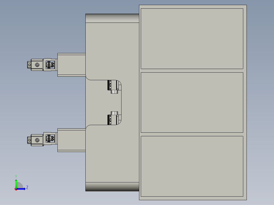 平面固着磨料研磨机左视图