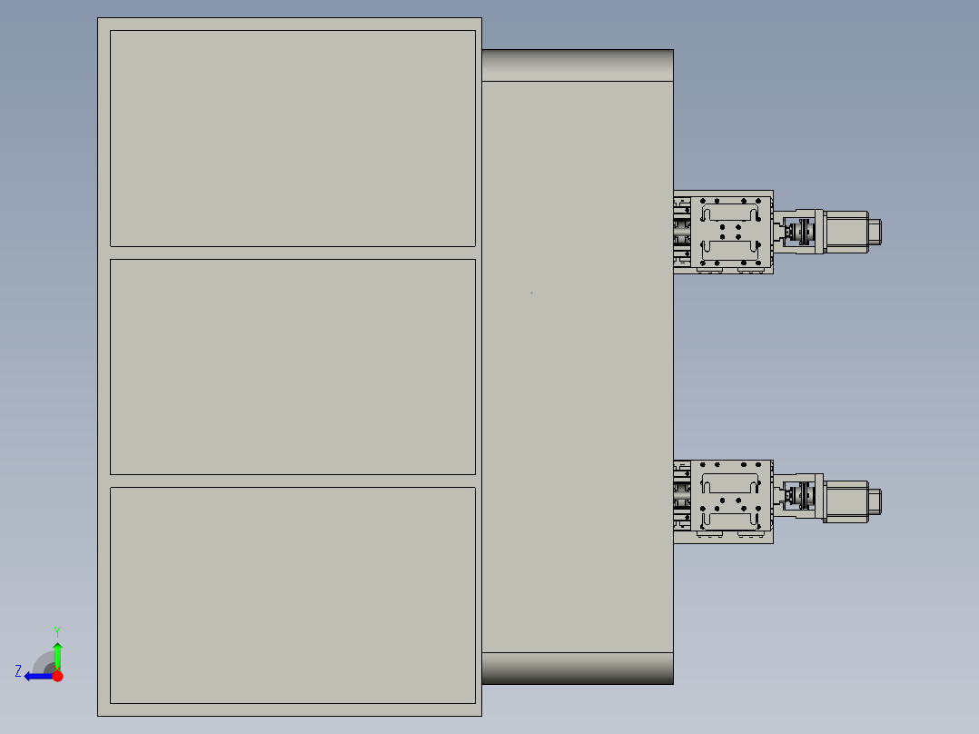 平面固着磨料研磨机右视图