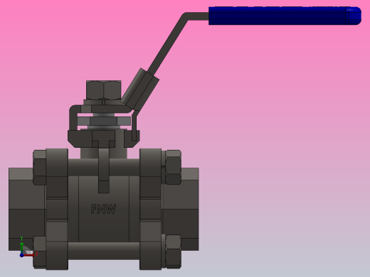 FNW-FNW310ASWD三片式内螺纹球阀前视缩略图