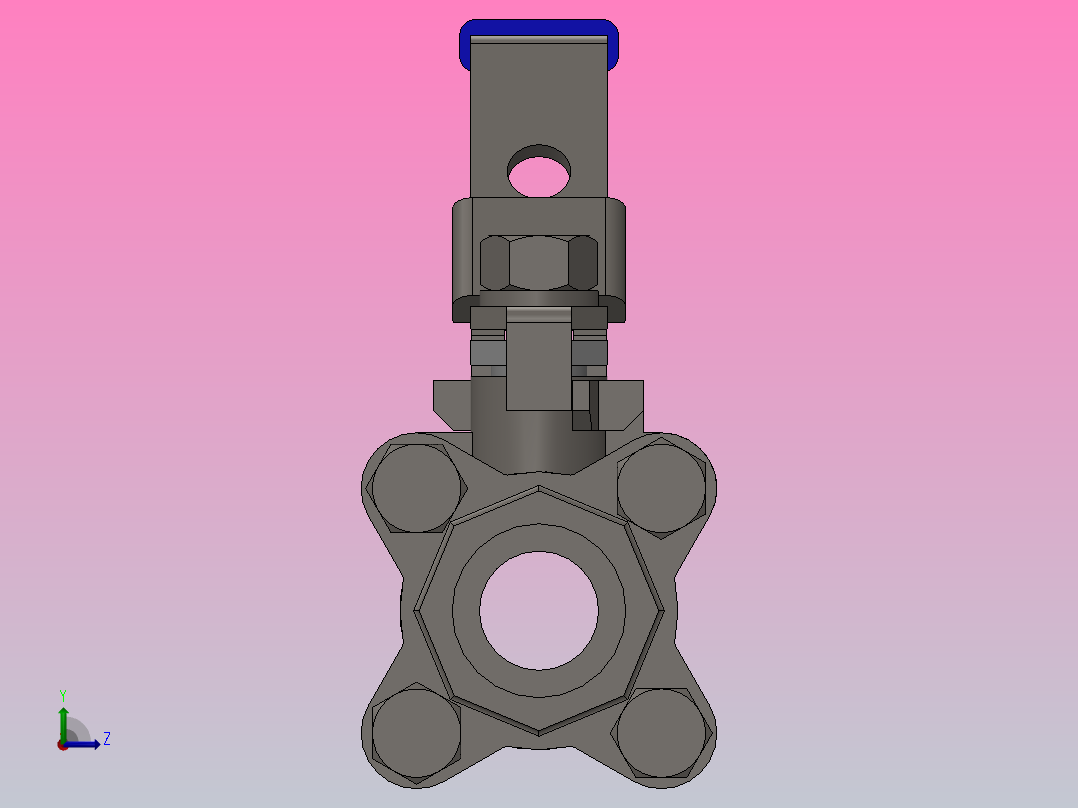 FNW-FNW310ASWD三片式内螺纹球阀左视图