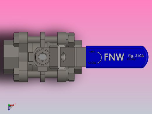 FNW-FNW310ASWD三片式内螺纹球阀俯视缩略图