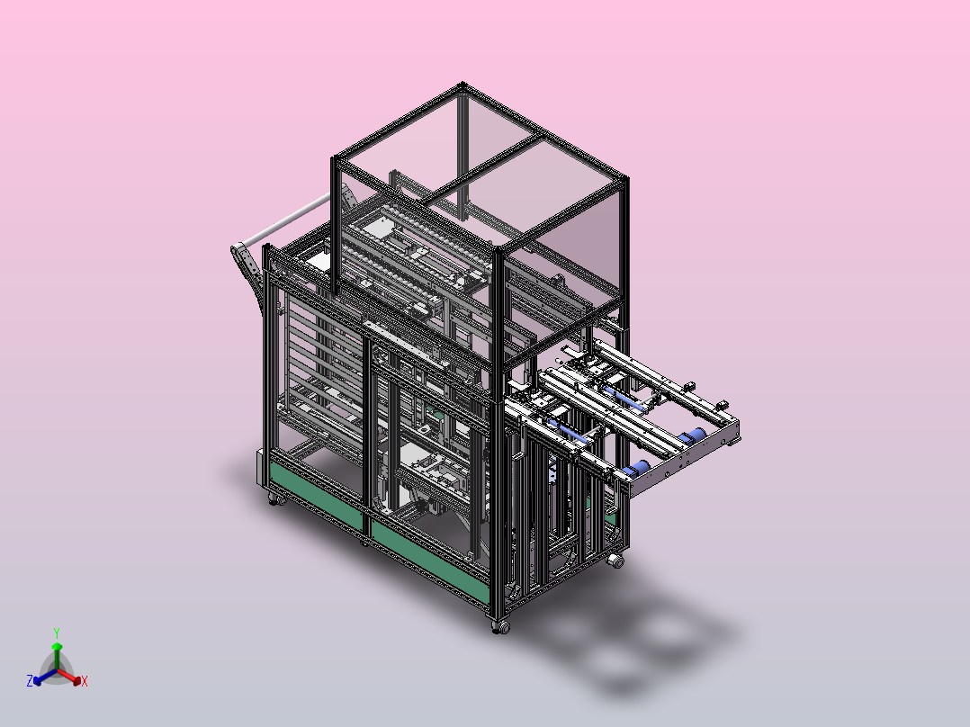 A14 摆盘上料拆分机正等轴测图