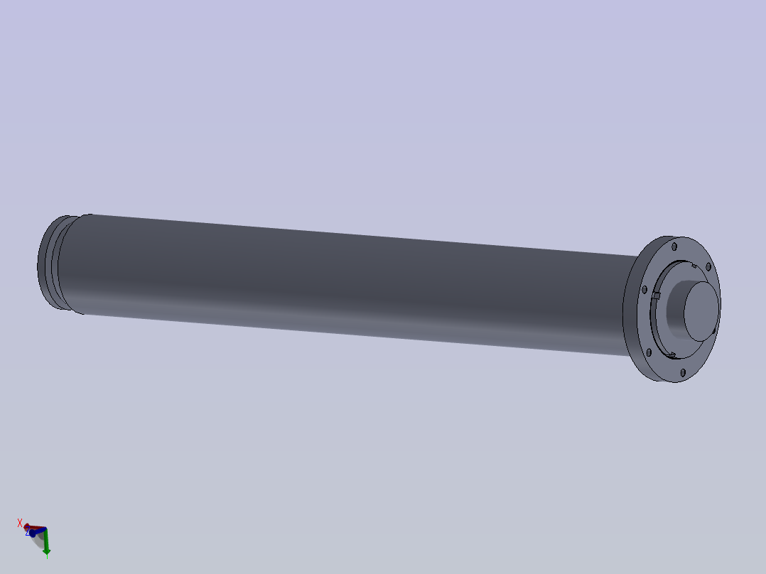 带间隔的焊接液压缸主视图