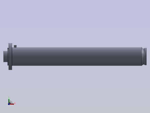 带间隔的焊接液压缸前视缩略图