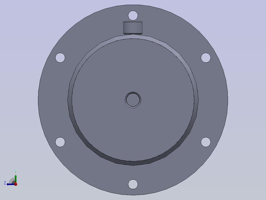带间隔的焊接液压缸右视图
