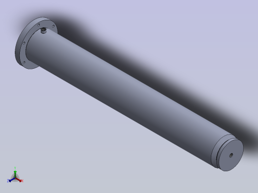 带间隔的焊接液压缸正等轴测缩略图