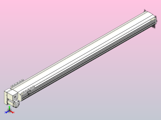 皮带直线轴半封闭可选导轨TPA-HNB-202D-140-L1950-LP-Y-P75-N3正等轴测缩略图
