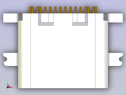 A0005067-16引脚SMD USB-C连接器前视缩略图
