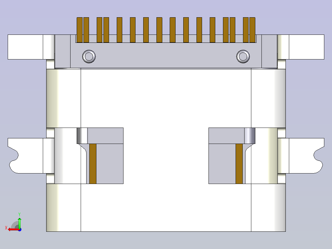 A0005067-16引脚SMD USB-C连接器后视图