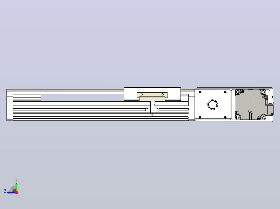 皮带直线轴半封闭可选导轨TPA-HNB-105D-90-L150-MR-C-P20-N3右视图