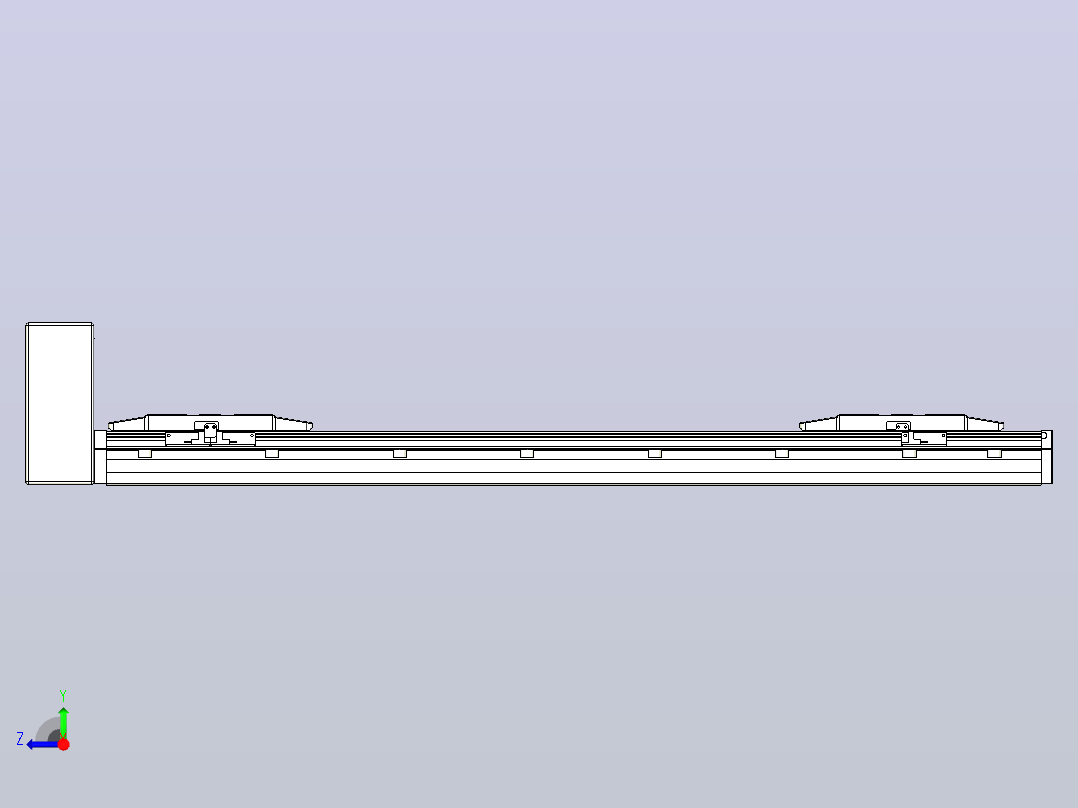 皮带直线轴双滑块型TPA-GCBS-150-P80-L275-RU-M75-N3右视图