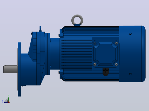 RXF107法兰轴伸式安装斜齿轮减速机RX107-Y45-4P-225M-M1-0°-Φ450右视缩略图