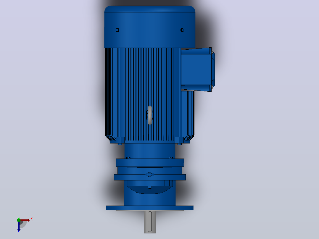 RXF107法兰轴伸式安装斜齿轮减速机RX107-Y45-4P-225M-M1-0°-Φ450俯视图