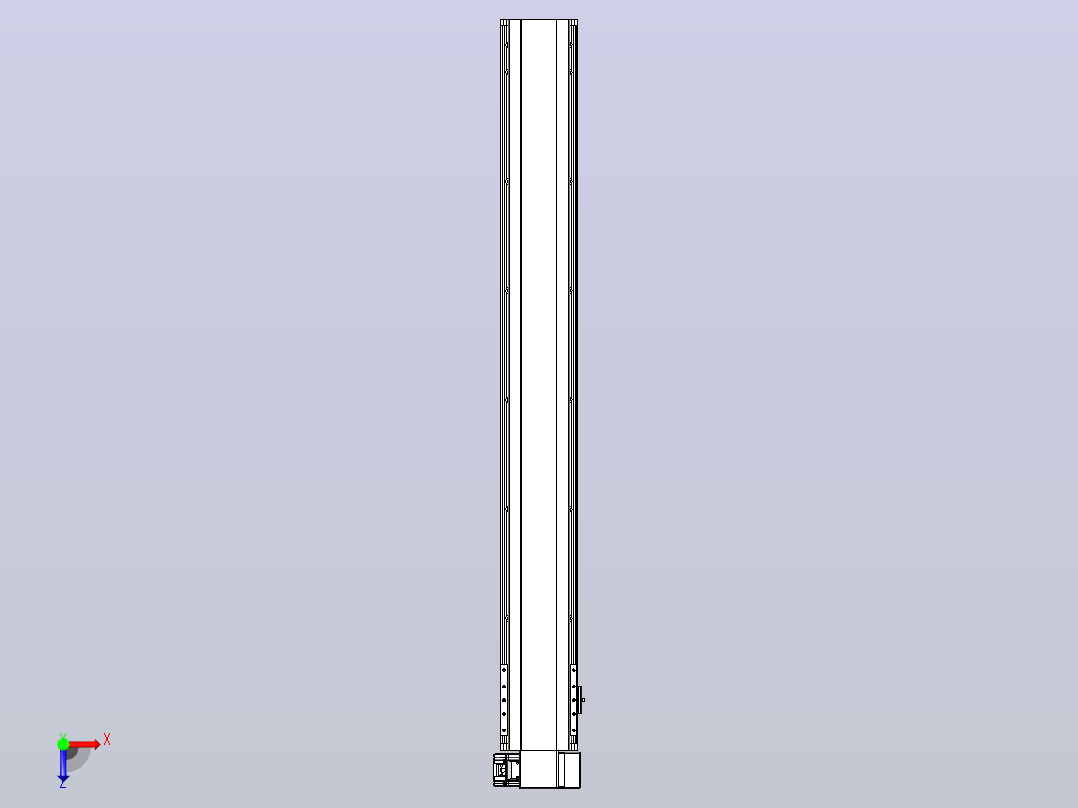 皮带直线轴半封闭可选导轨TPA-HNB-140D-120-L1100-RP-C-P40-N3俯视图