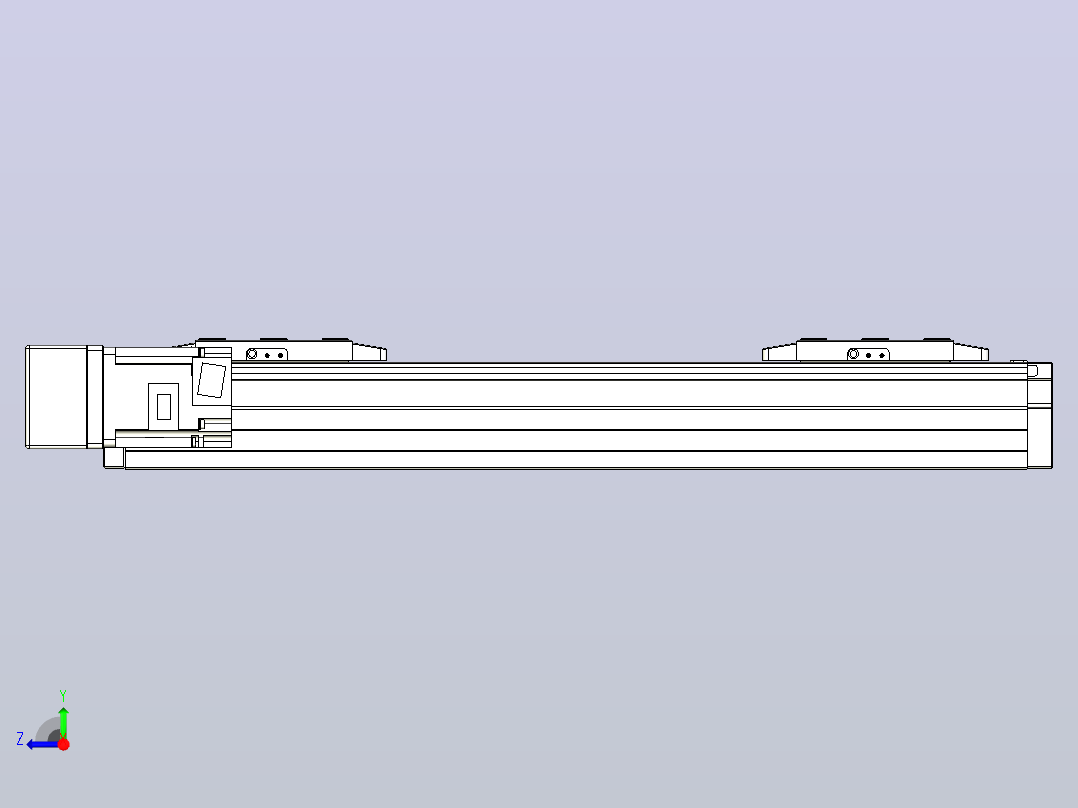 滚珠丝杠线性轴TPA-GCRS-80-1610C-L75-ML-M20-N3右视图