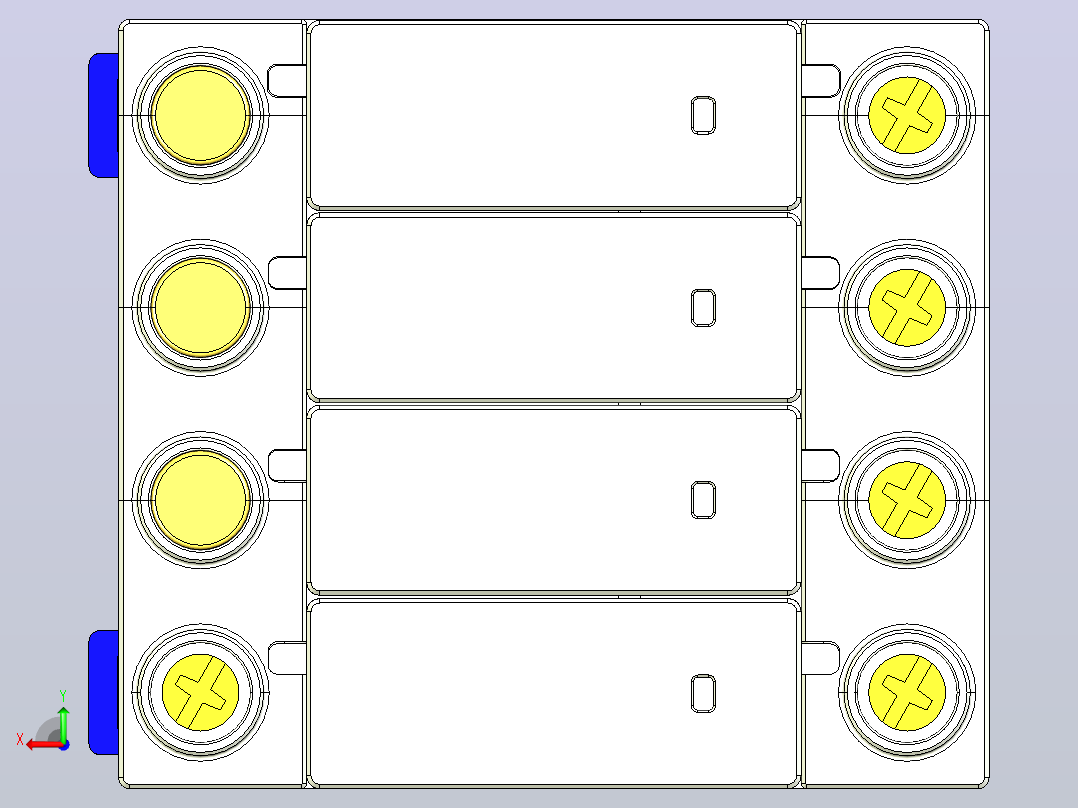 NXU-IIG 3P&amp;N电涌保护器三维模型202307后视图