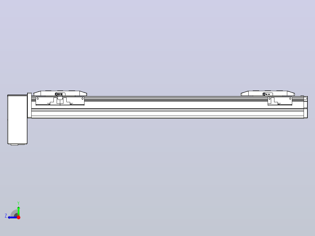 皮带直线轴双滑块型TPA-GCBS-50-P42-L150-RP-M10-N3右视图