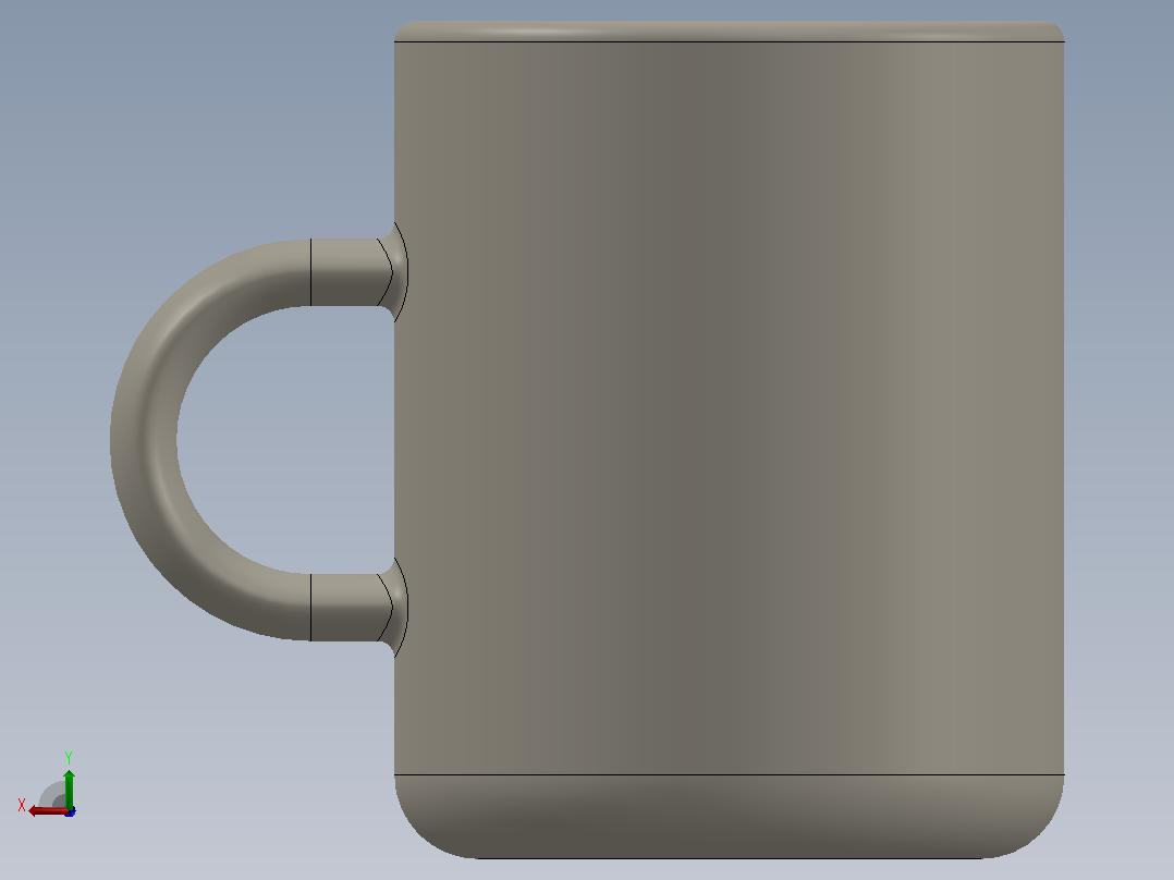 水杯后视图