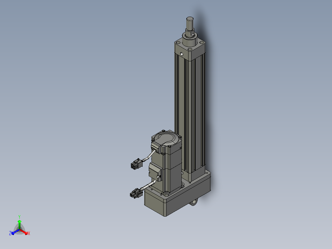 轻载电动缸TPA-ESR40-1210C-L200-MR-CA-W-P40-C3主视图