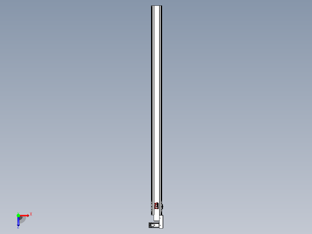皮带直线轴半封闭可选导轨TPA-HNB-120D-110-L2100-MR-Y-P40-N3俯视图
