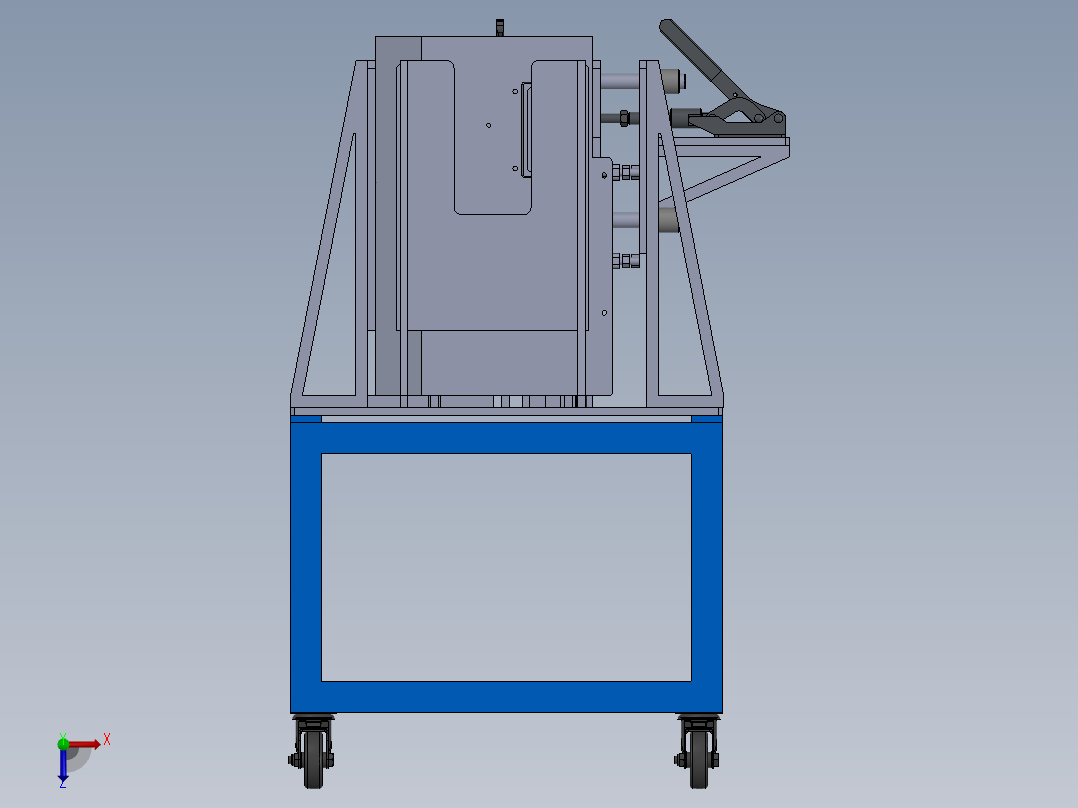 送料箱外壳组合焊接夹具俯视图