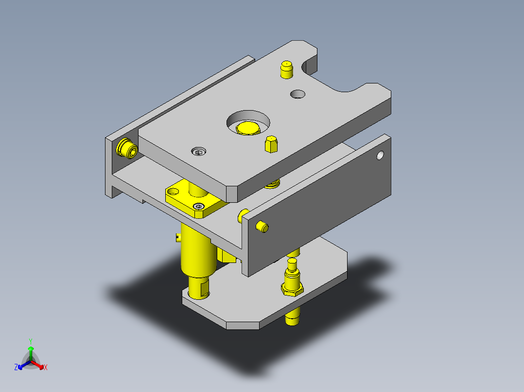托盘制动器&定位正等轴测图