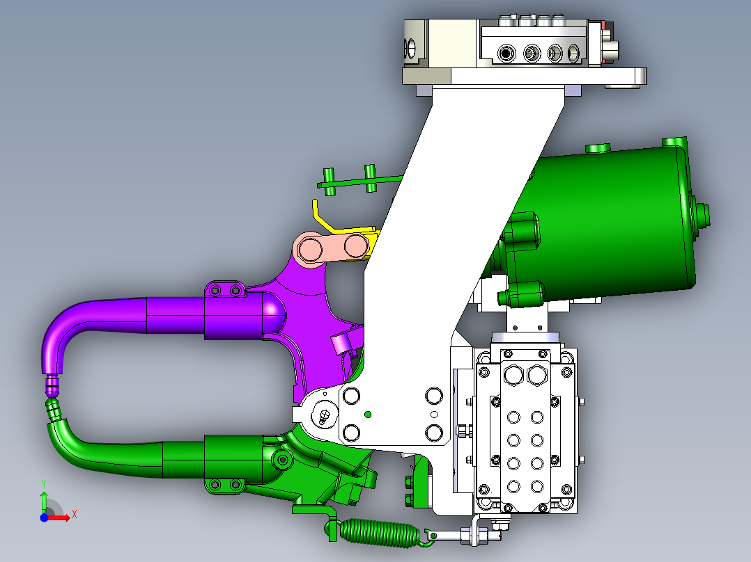 电焊机焊枪前视图