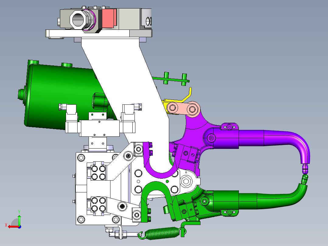 电焊机焊枪后视图