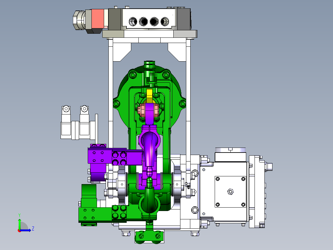 电焊机焊枪左视图