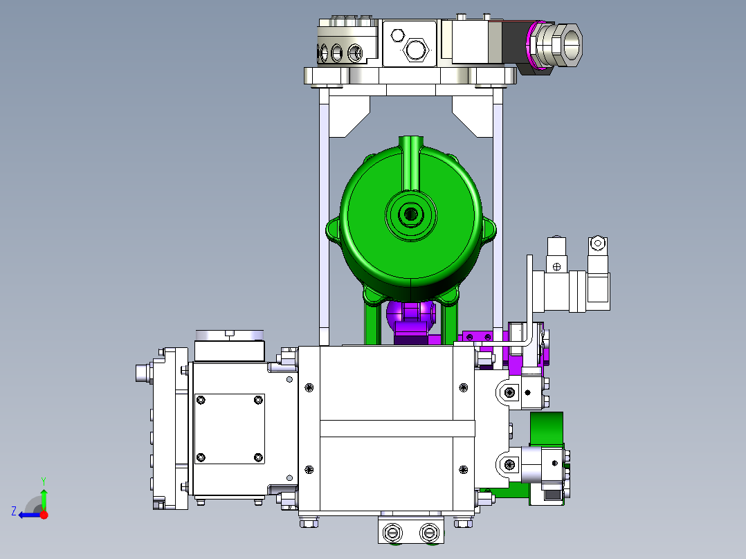 电焊机焊枪右视图