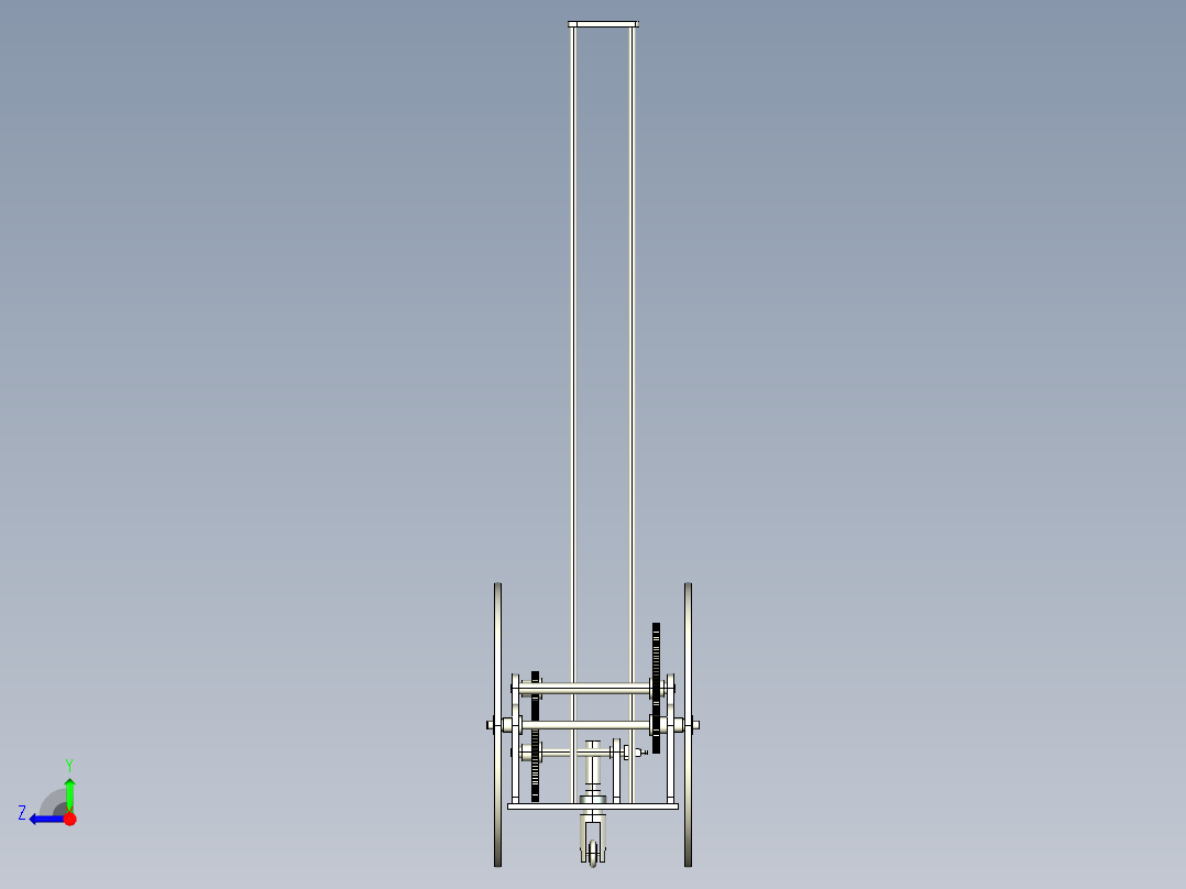 无碳小车右视图
