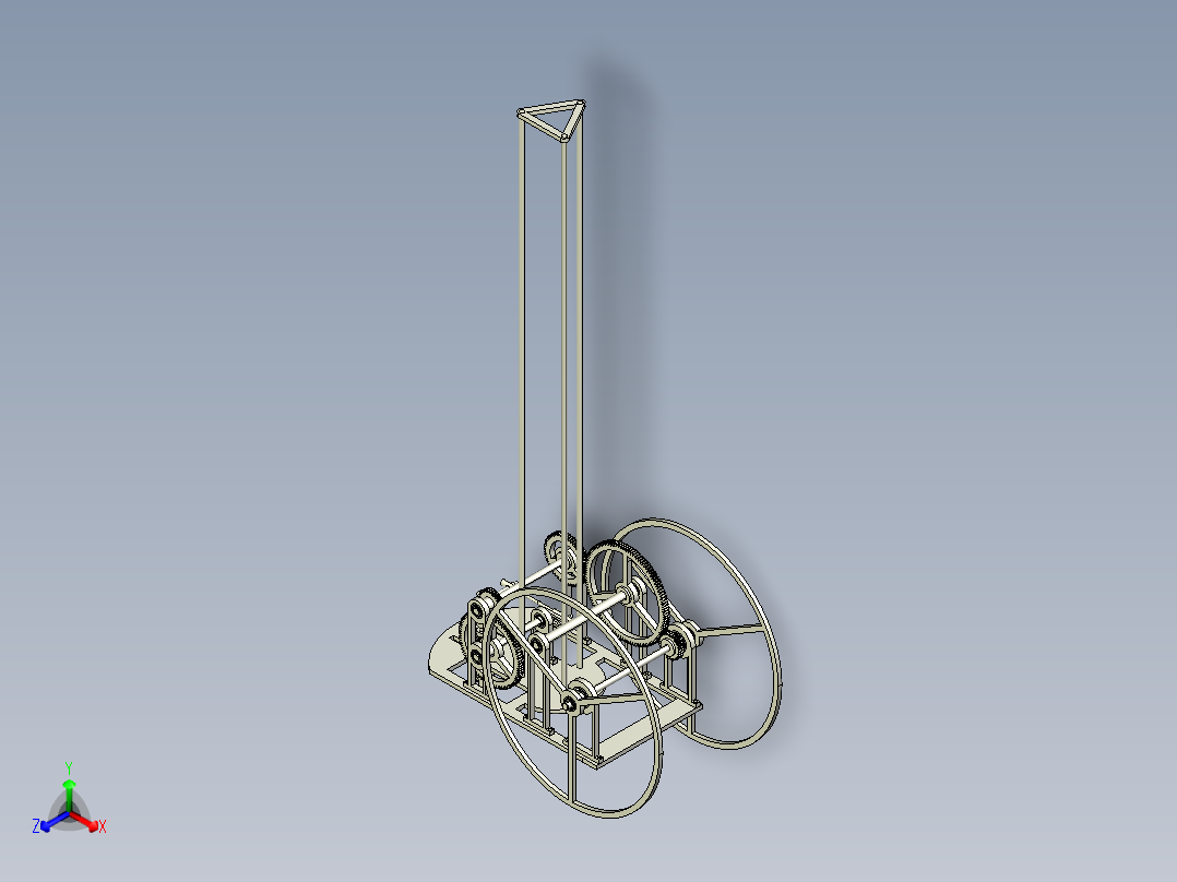 无碳小车正等轴测图