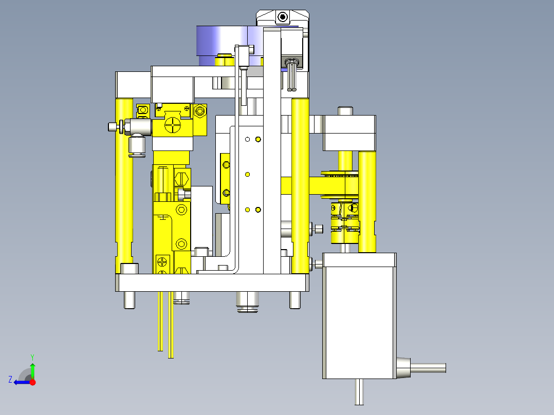翻转定位组件右视图
