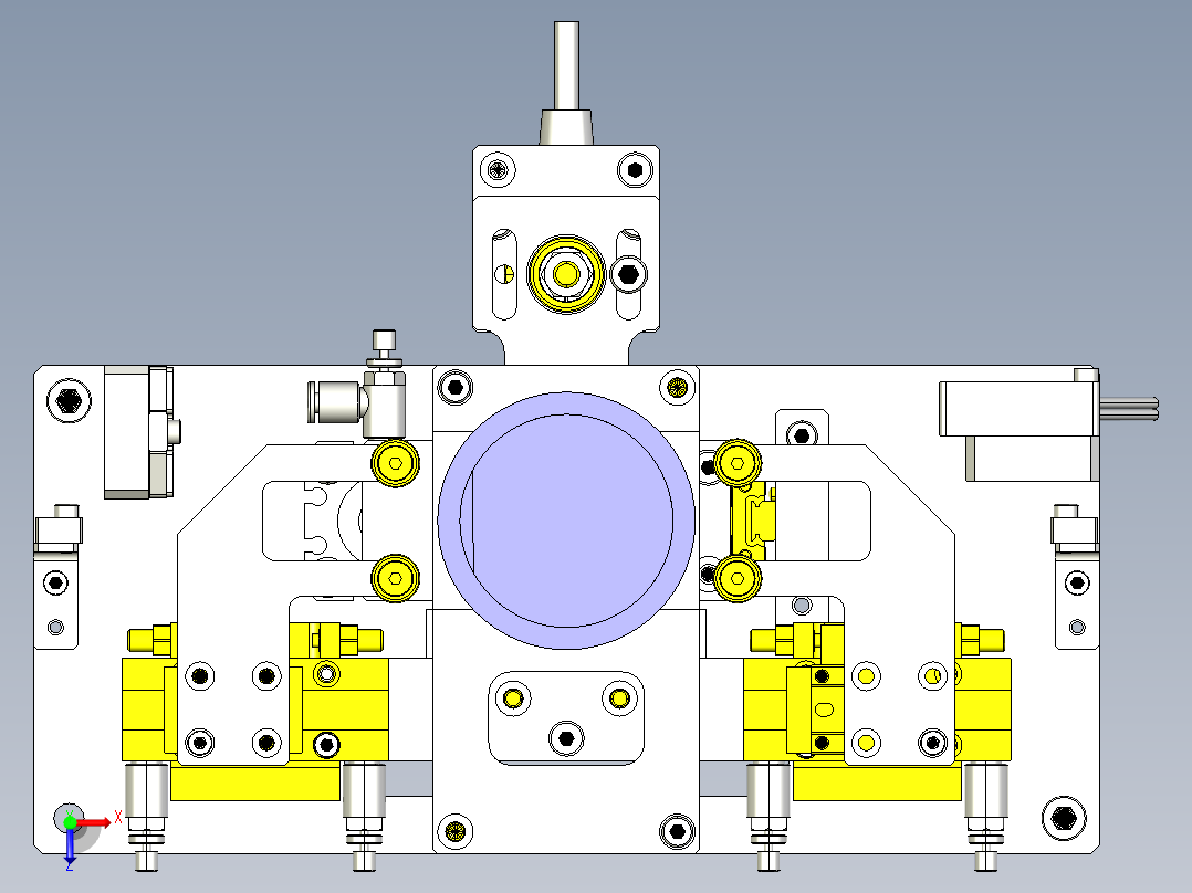 翻转定位组件俯视图