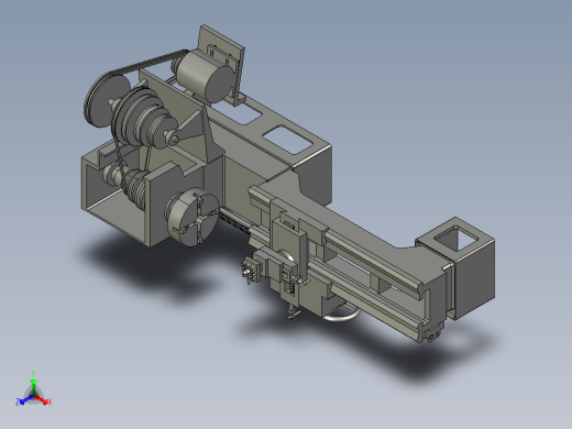 普通带式车床演示结构3D图纸 CATIA设计 附STP