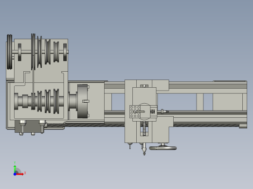 普通带式车床演示结构3D图纸 CATIA设计 附STP前视缩略图