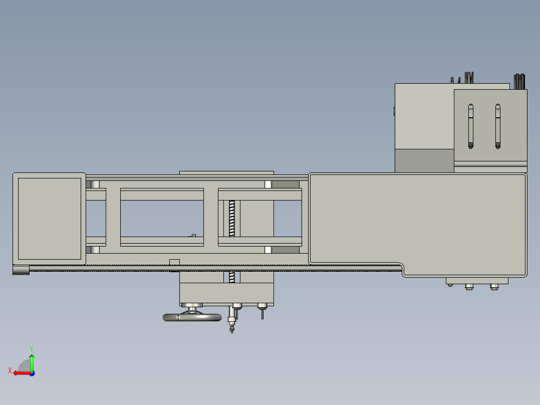 普通带式车床演示结构3D图纸 CATIA设计 附STP后视图