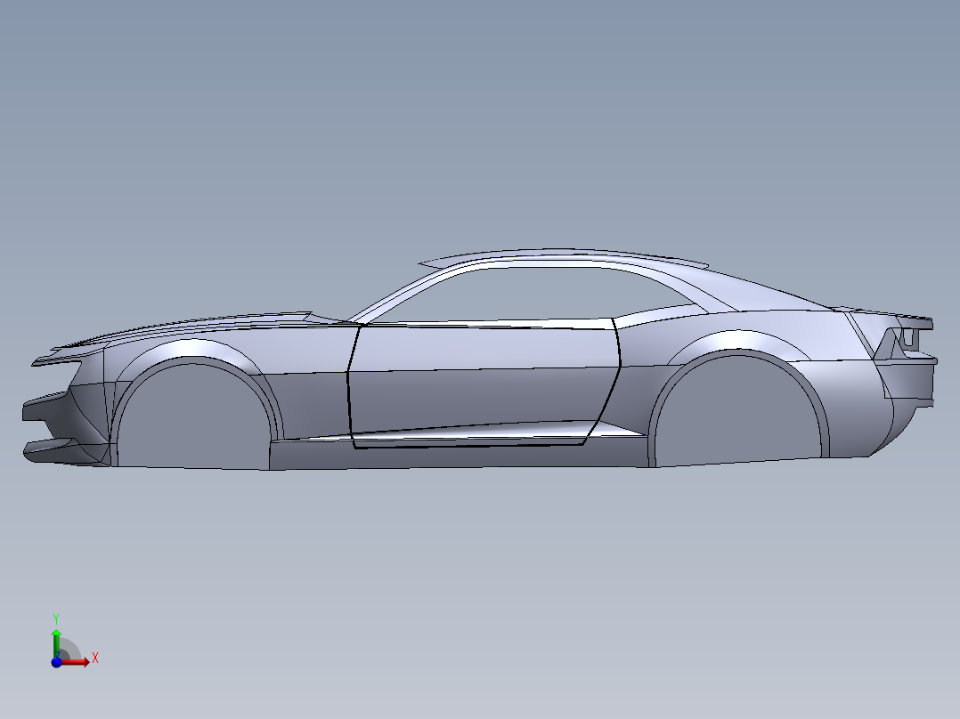 solidworks 雪佛兰Camaro前视图