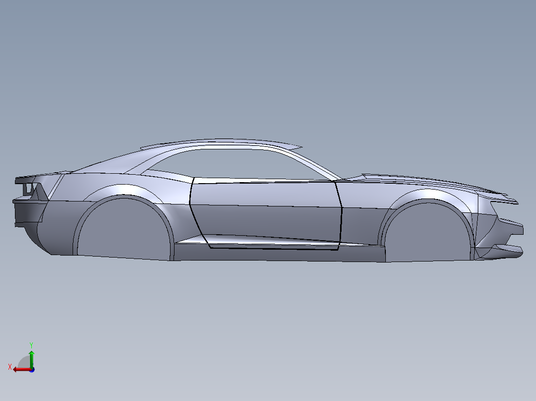 solidworks 雪佛兰Camaro后视图