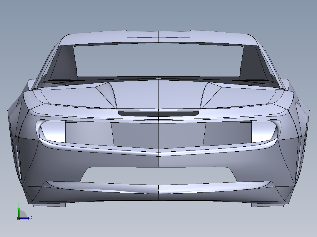 solidworks 雪佛兰Camaro左视图