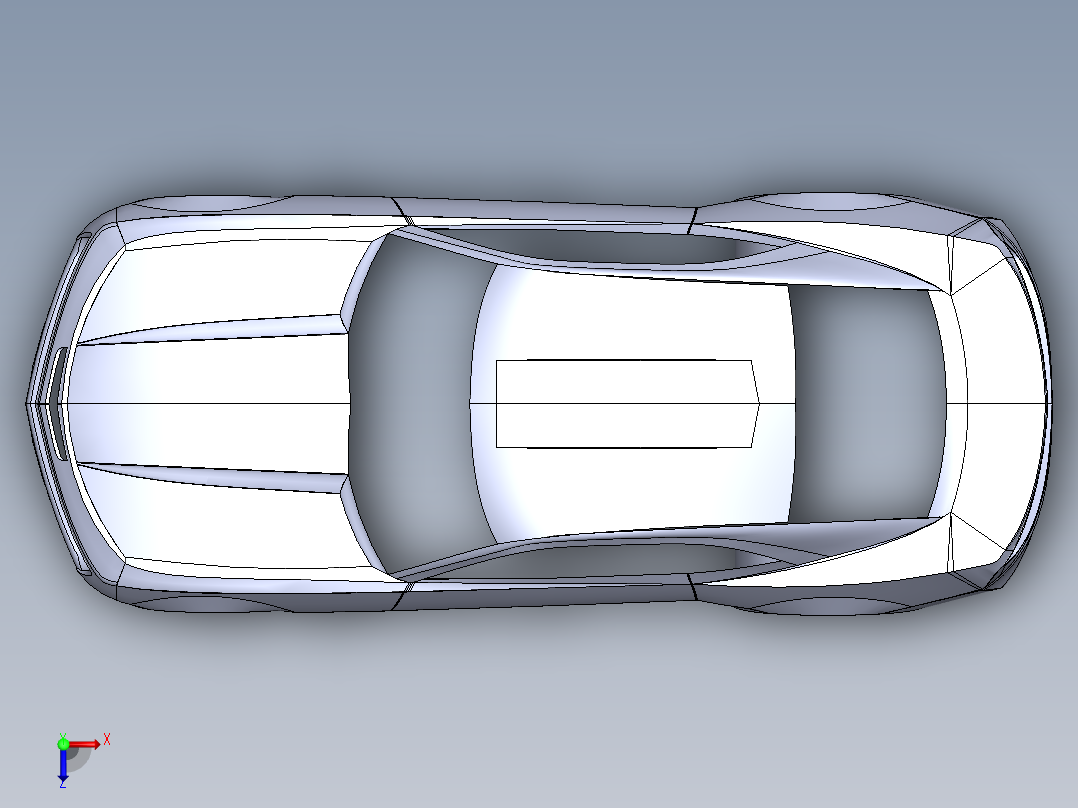 solidworks 雪佛兰Camaro俯视图