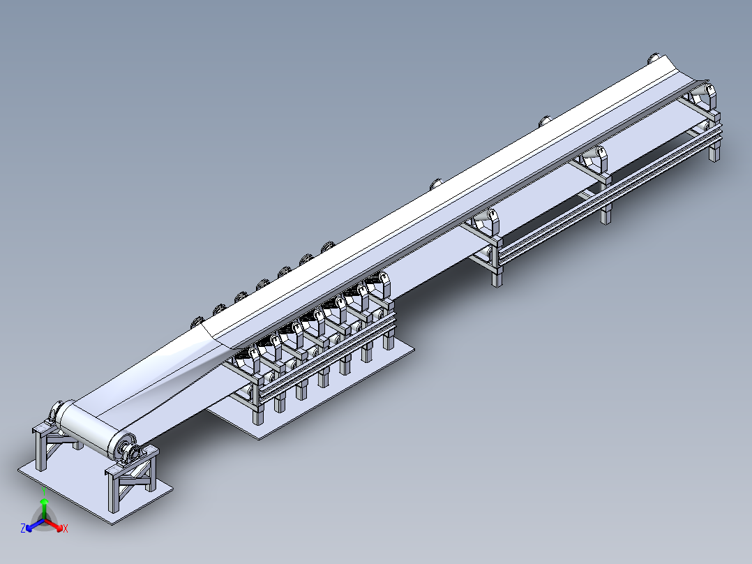 煤炭专用输送带3D数模图纸 STEP格式正等轴测图
