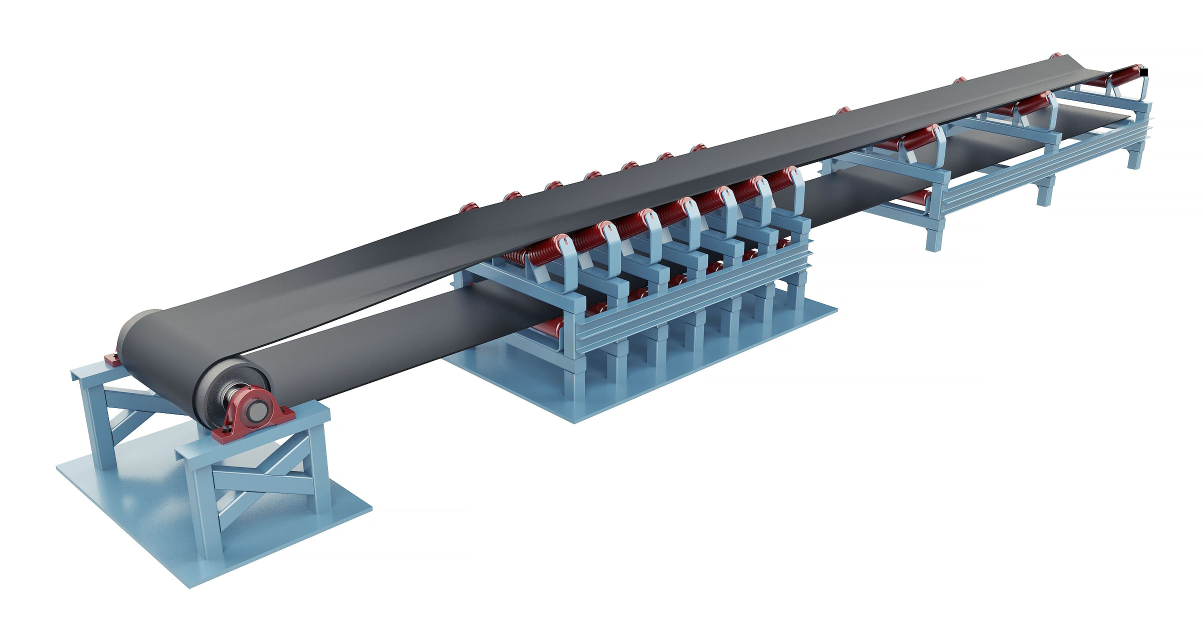煤炭专用输送带3D数模图纸 STEP格式