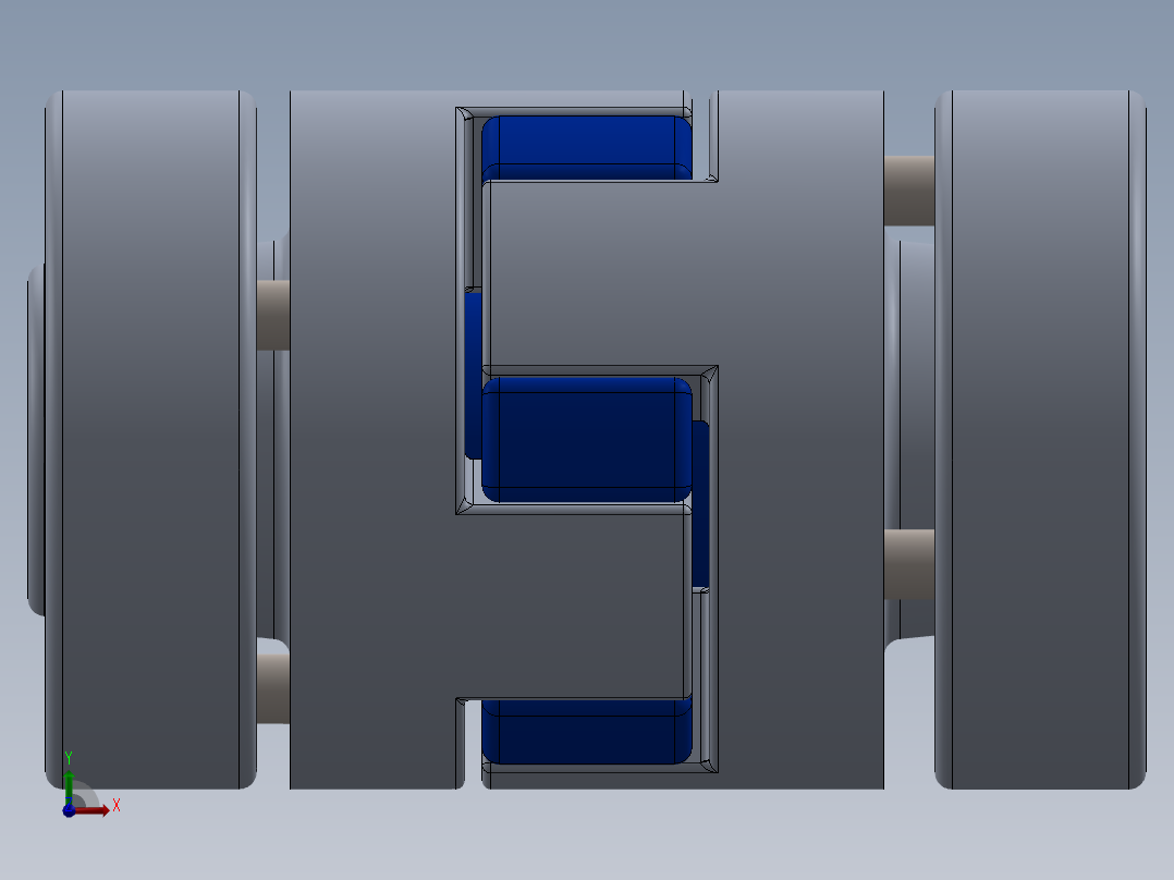 星形弹性联轴器前视图