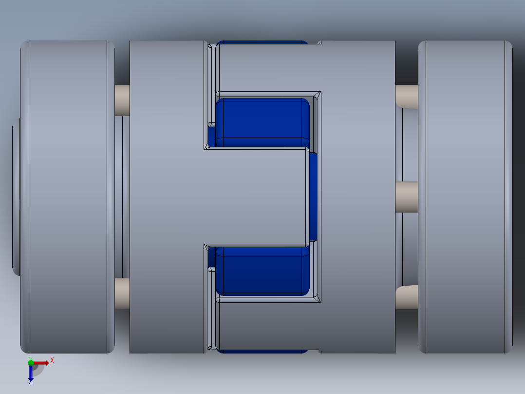 星形弹性联轴器俯视图
